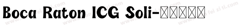 Boca Raton ICG Soli字体转换